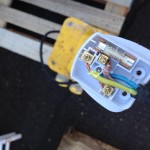 Just another pulled lead on a builders transformer, being used in in a Bank refurbishment in Birmingham
