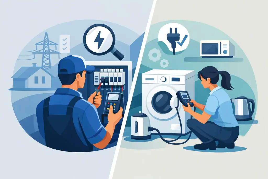 Electrical Inspection vs Appliance Testing Explained