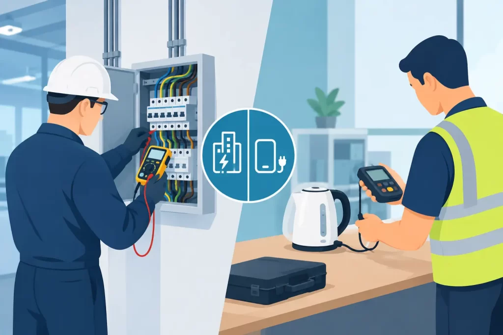 Fixed Wire Testing vs PAT: What Your Site Needs